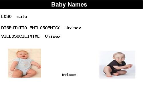 loso baby names
